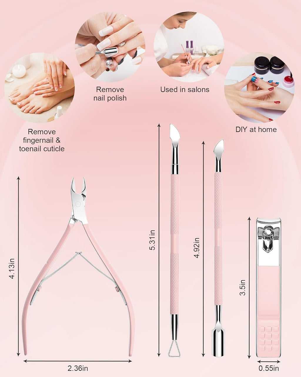 Cuticle Trimmer & Pusher Set