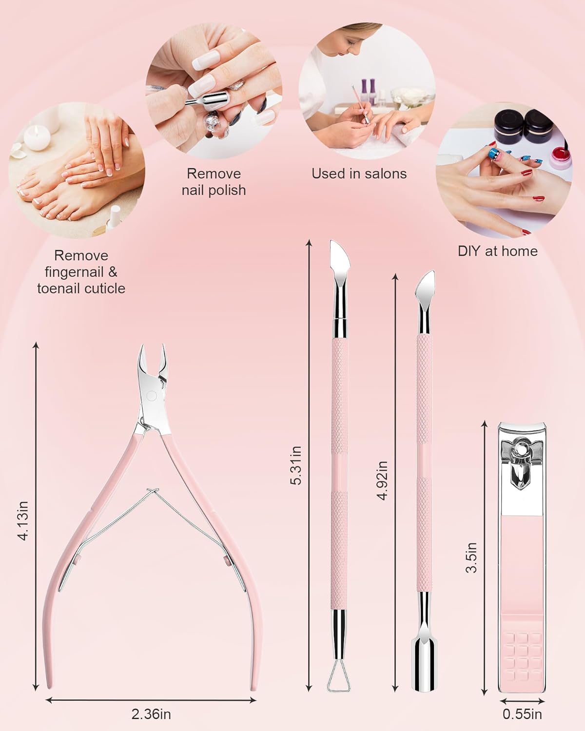 Cuticle Trimmer & Pusher Set