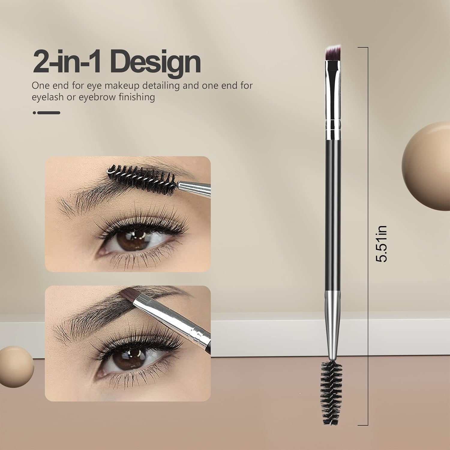 Dual-Use Eyelash & Eyebrow Brush