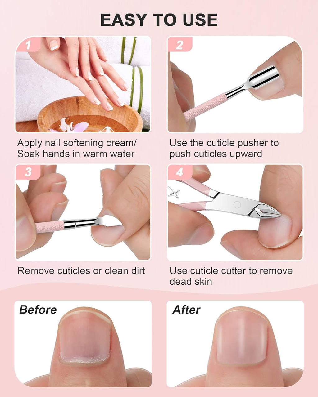 Cuticle Trimmer & Pusher Set