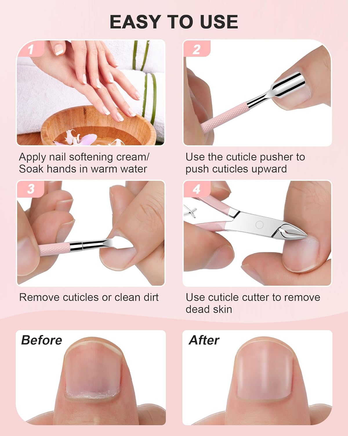 Cuticle Trimmer & Pusher Set