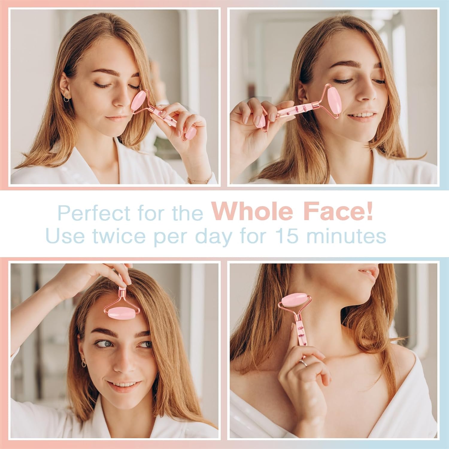 Rose Quartz Facial Roller